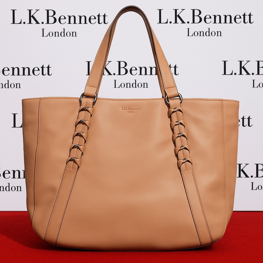 L.K. Bennett London Blush Leather Tote – Elegant & Spacious Designer Bag